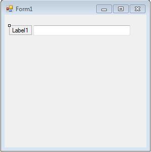 Adding a label in the ms vs2010 form